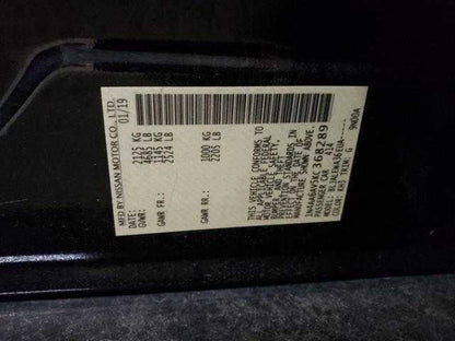 850309N06A Rear Bumper Reinforcement Support Bar Fits 19-20 MAXIMA