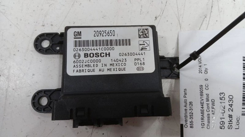 Chassis ECM Rear Park Assist Opt UD7 Fits 10-17 EQUINOX 539483