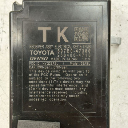 Toyota Prius TPMS Control Unit {897B047380} 2022 2021 2020