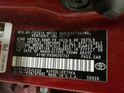 Does Not Apply Toyota Camry License Plate Light Lamp 2012 2013 2014 2015 2016 2017