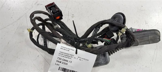 Buick LaCrosse Door Harness Wire Wiring Right Passenger Rear 2010 2011 2012 2013