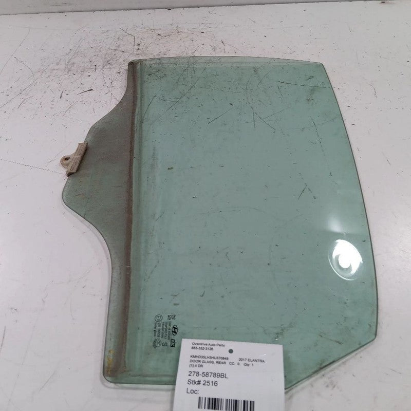 Left Rear Door Window Glass Hatchback GT Without Solar 13-17 Hyundai Elantra