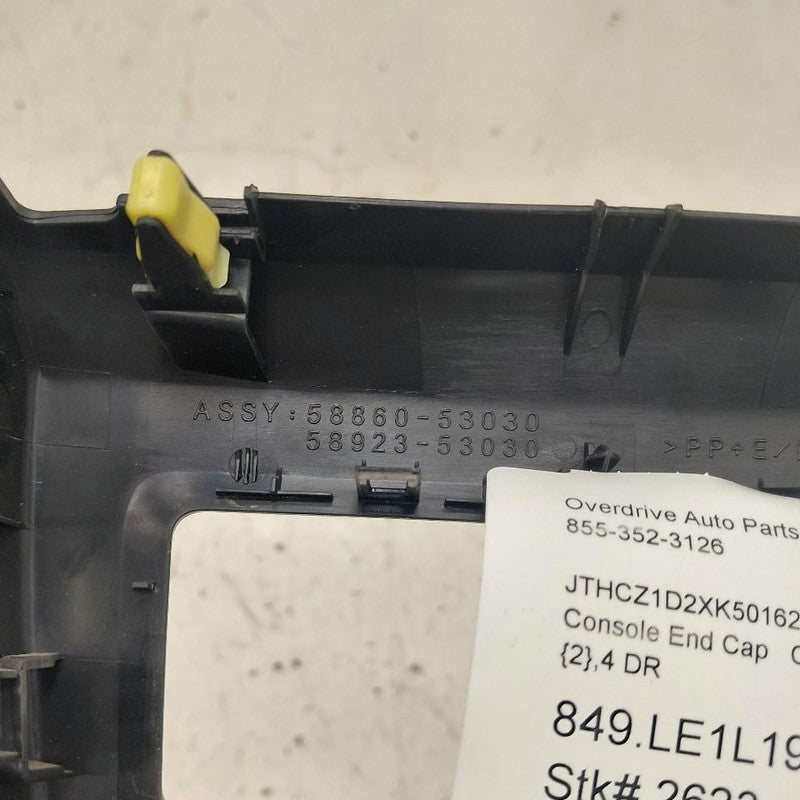 Lexus IS350 Center Console Rear End Cap Trim Cover  2020 2019 2018