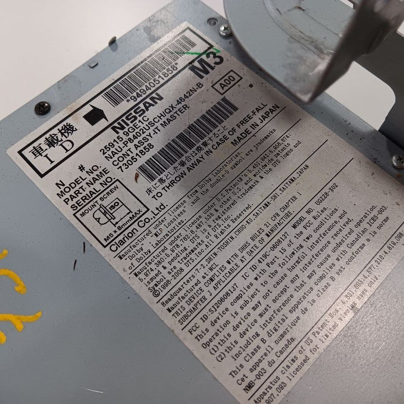 259159GE2A Audio Equipment Radio Receiver Am-fm-stereo CD Fits 17-19 370Z