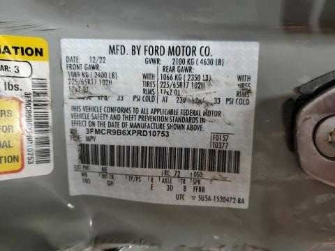 Ford Bronco Sport Right Rear Weather Strip Interior  2024 2023 2022 20
