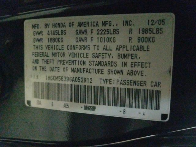  2006 Honda Accord Door Glass Window Seal Rubber Gasket Right Passenger Rear Back