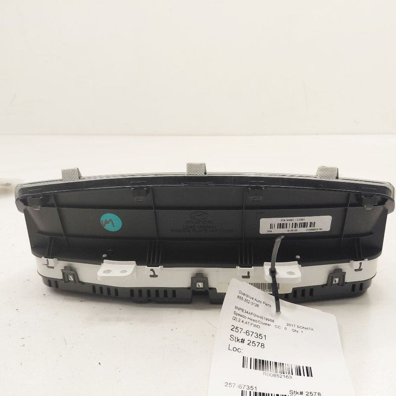Speedometer Gauge Cluster US Market MPH ID 94001C2200 16-17 Hyundai So