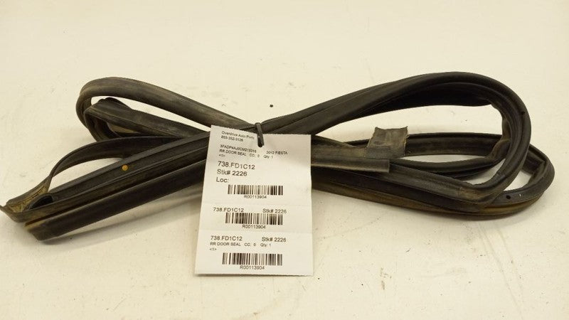 Ford Fiesta On Door Seal Rubber Right Passenger Rear Back 2012 2013 20