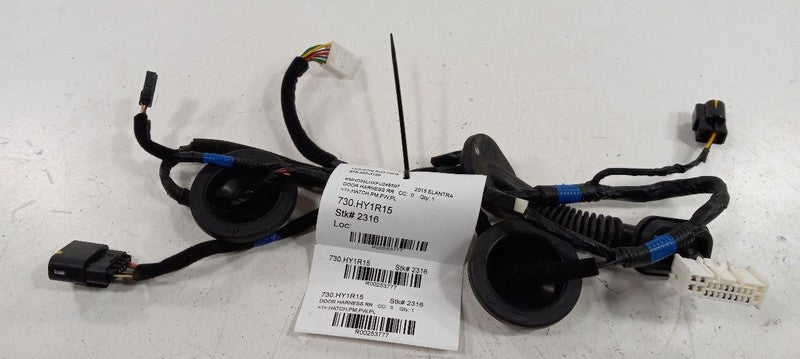 Hyundai Elantra Door Harness Wire Wiring Right Passenger Rear 2013 201