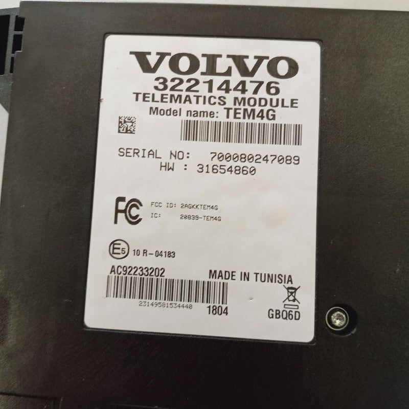 Volvo S60 Bluetooth Telematics Control Module {31654860} 2018 2017 201
