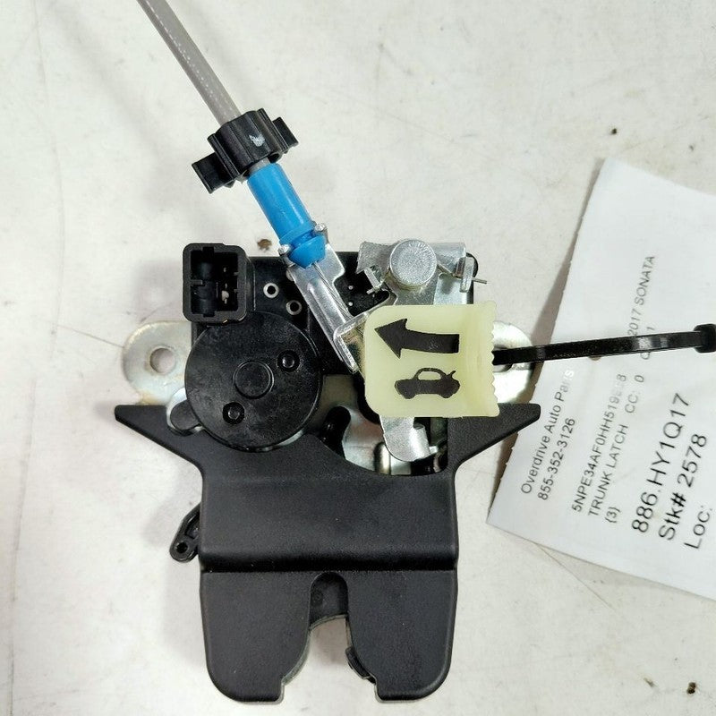 Hyundai Sonata Trunk Latch  2017 2016 2015 OEM