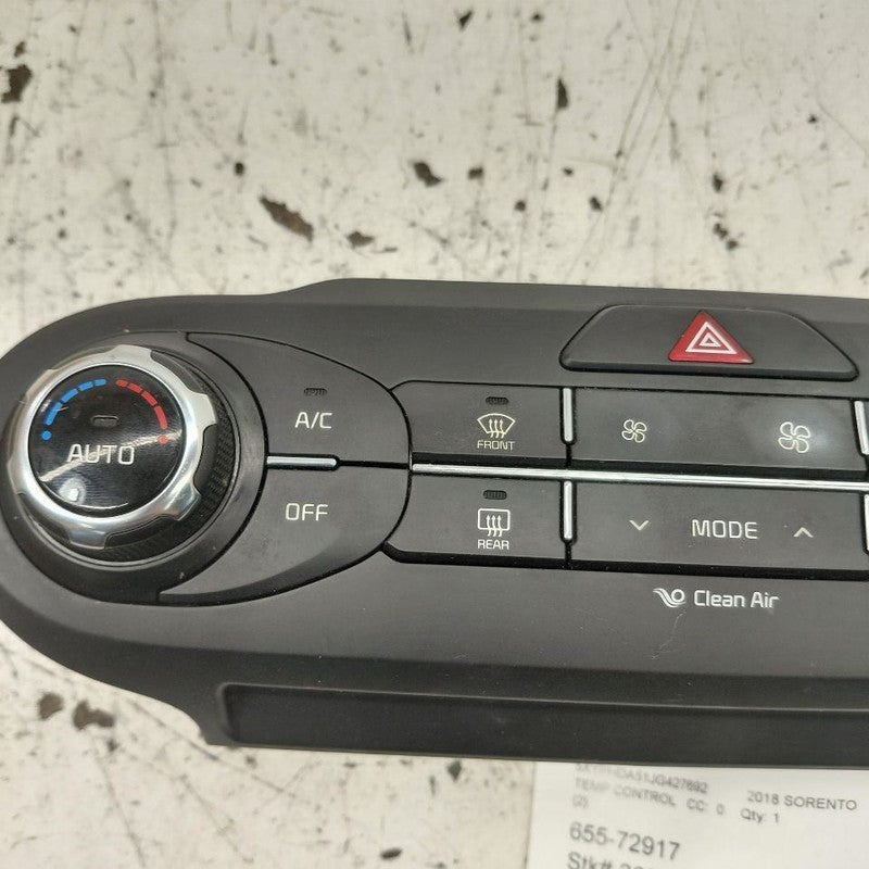 Front Temperature Control Heat Heater AC Switch Fits 17-18 Kia Sorento