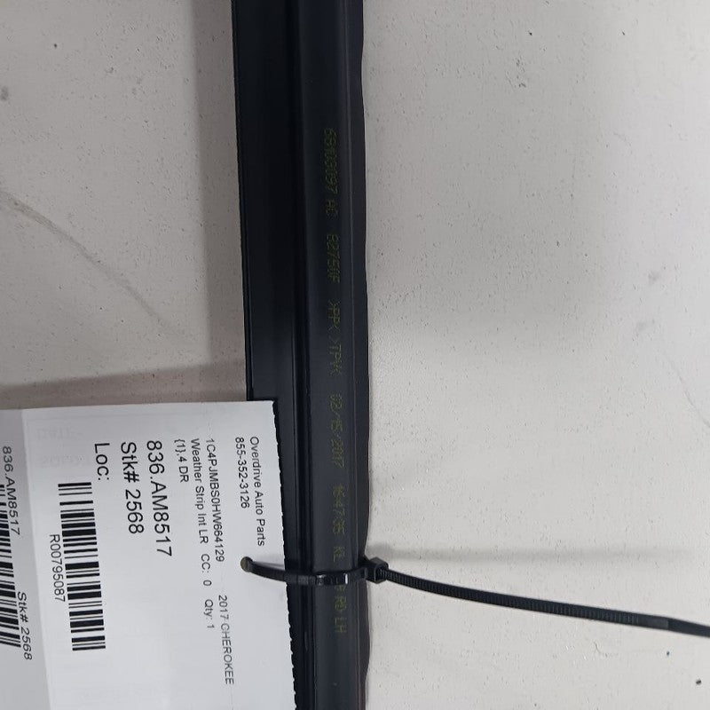 Jeep Cherokee Left Rear Weather Strip Interior  2015 2016 2017 OEM