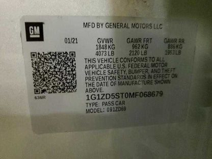 Chevy Malibu Transmission Gear 2019 2020 2021 2022 2023 2024