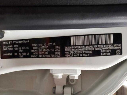 FIAT 500 Hood Latch Release Handle Lever Switch  2017 2016 OEM