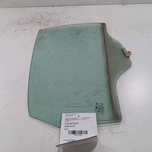 Passenger Right Rear Door Window Glass Hatchback w/o Solar 13-17 Elant