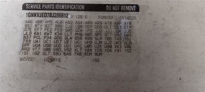 Chevy Traverse Rear Back Seat Belt 2009 2010 2011 2012