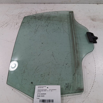 Passenger Rear Door Glass US Built VIN 5 1st Digit Fits 16-20 Kia Opti