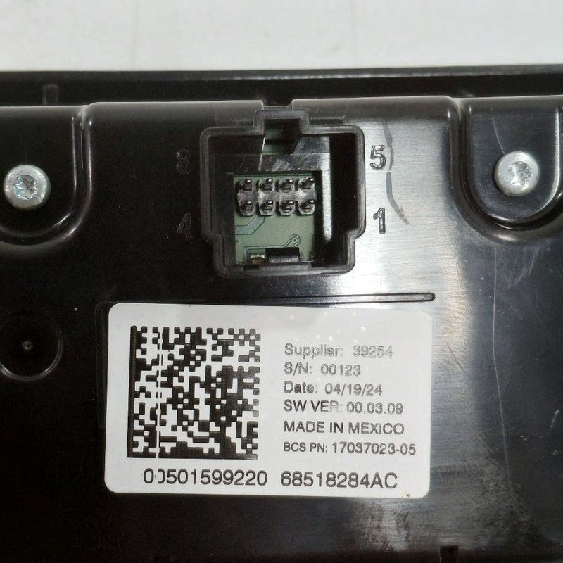 Temperature Control Switch With Dual Zone Control Fits 22-24 Jeep Comp