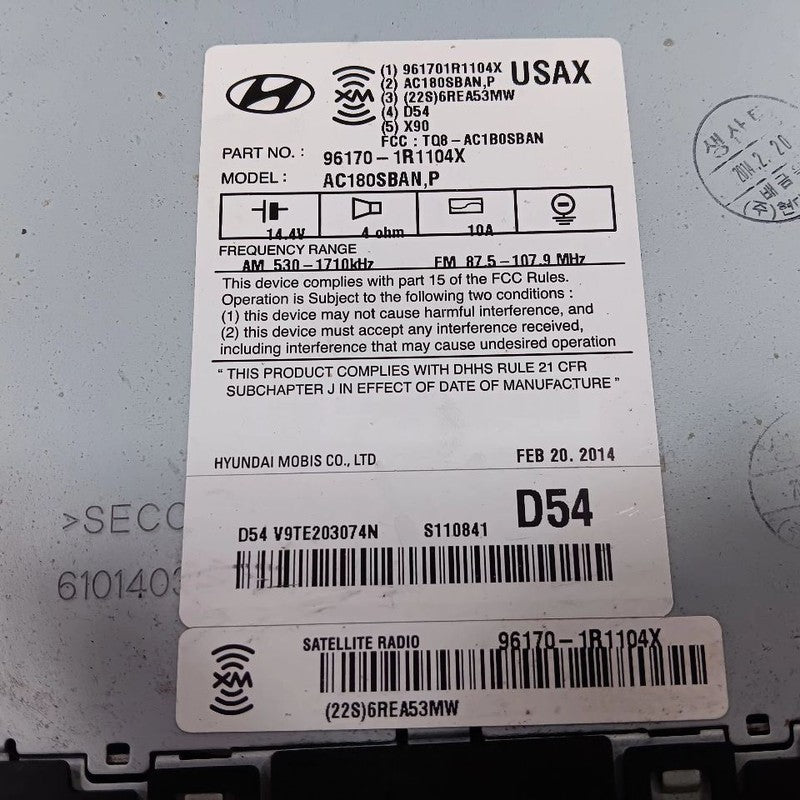 Audio Equipment Radio AM-FM-stereo-CD-MP3 US Market Fits 14 ACCENT