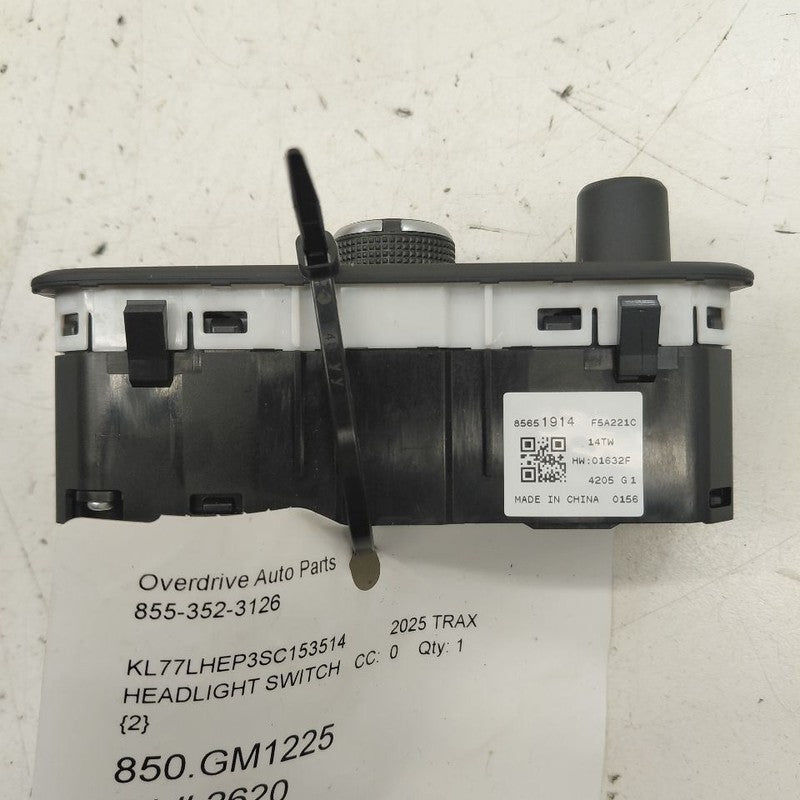 Chevy Trax Headlight Switch Head Light Lamp  2025 2024