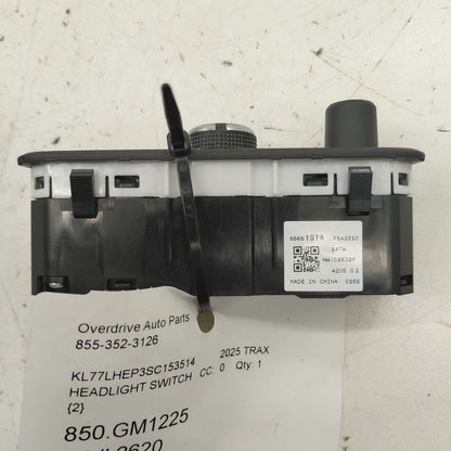 Chevy Trax Headlight Switch Head Light Lamp  2025 2024