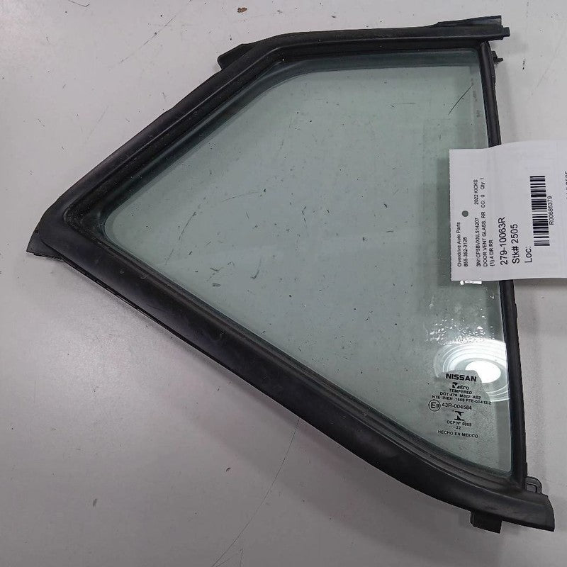 Passenger Right Rear Door Vent Window Glass 18-23 Nissan Kicks 