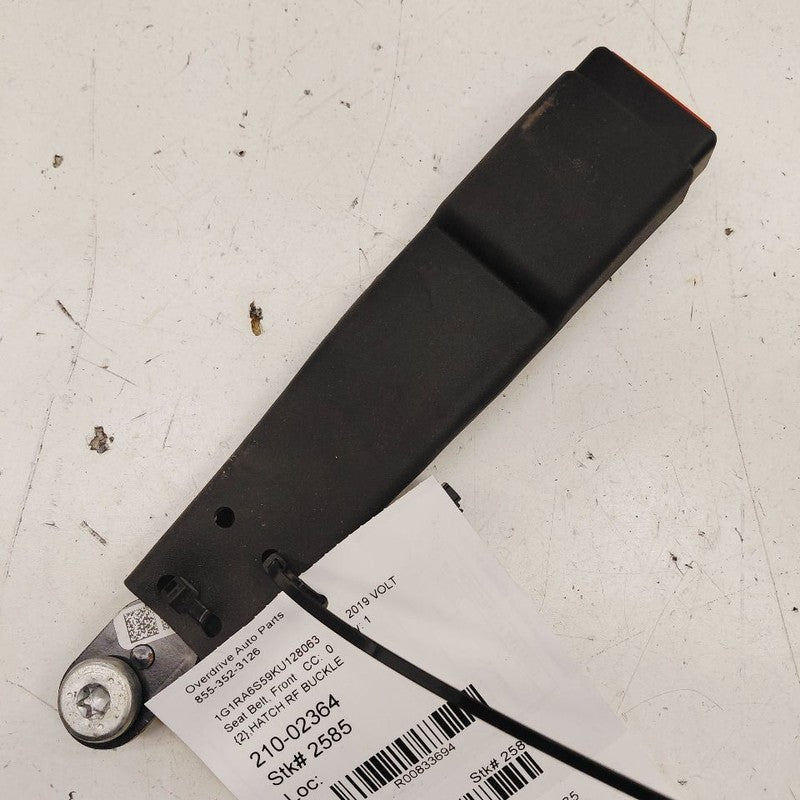 Passenger Right Front Seat Belt Buckle Latch Fits 16-19 Chevy Volt OEM
