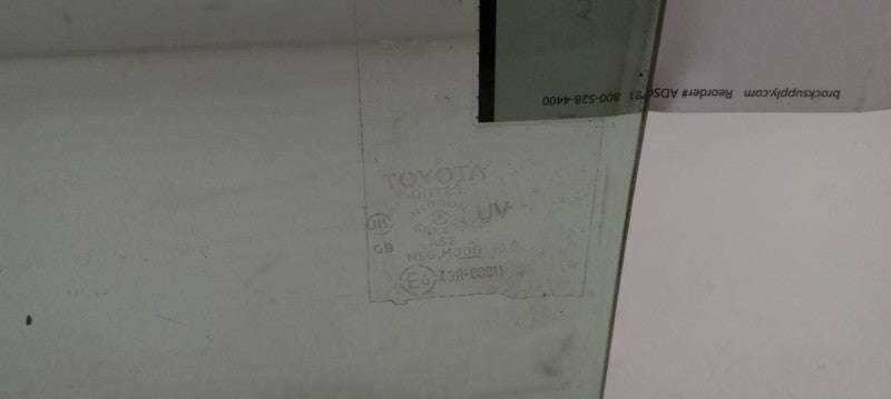6811312770 Passenger Right Rear Door Glass Window Japan Built Fits 09-13 COROLLA