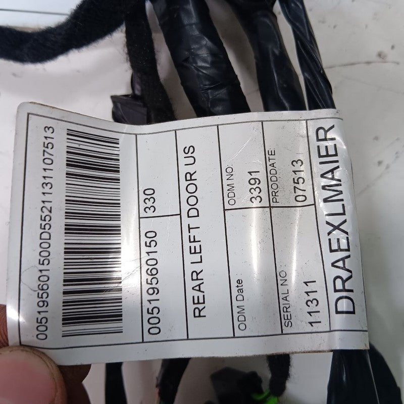 Fiat 500 Door Harness Wire Wiring Left Driver Rear  2014 2015 2016 OEM