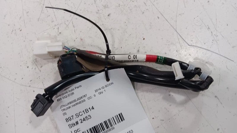 Toyota Scion IQ Rear Back Trunk Lid Hatch Wire Wiring Harness  2011 20