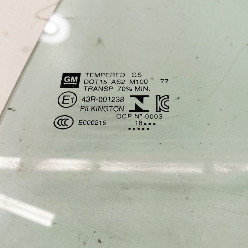 Left Rear Door Glass Window Fits 16-19 Chevy Volt OEM