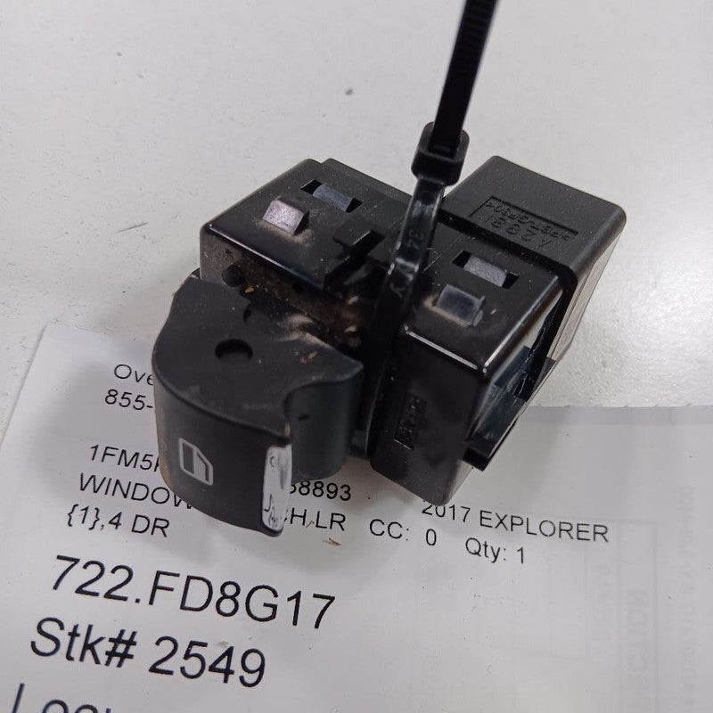 Ford Explorer Window Switch Power Left Driver Rear  2016 2017 2018 201