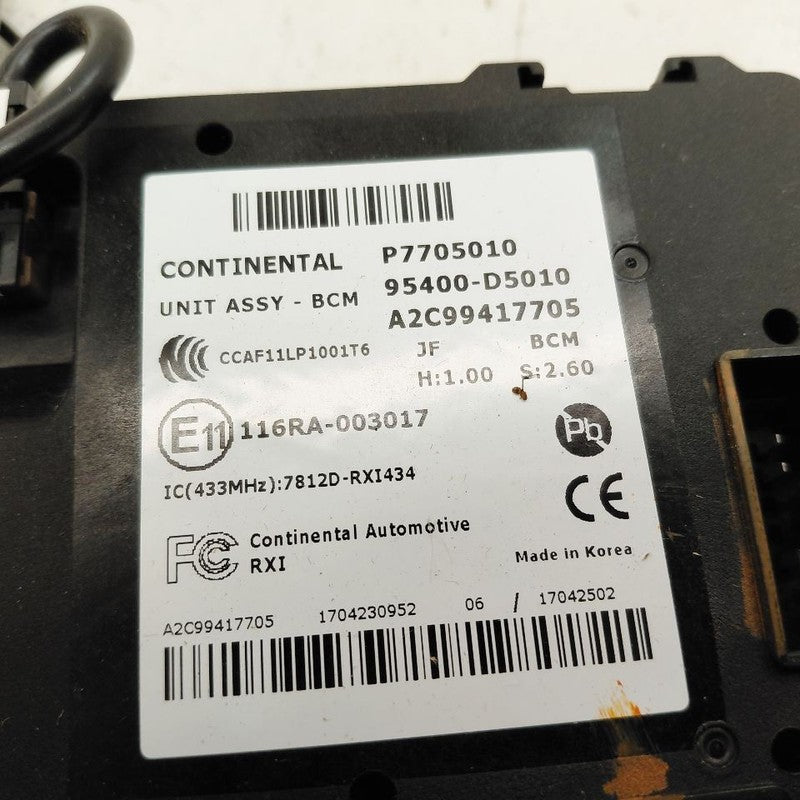 Body Control Module BCM US Built Fits 16-18 Kia Optima OEM