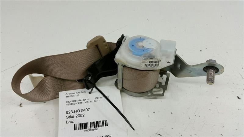Honda Accord Seat Belt Strap Retractor Right Passenger Rear Back 2005 2006 2007 
