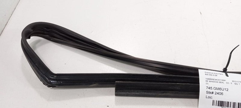 Cadillac CTS Door Glass Window Seal Rubber Right Front Passenger 2011 2012 2013