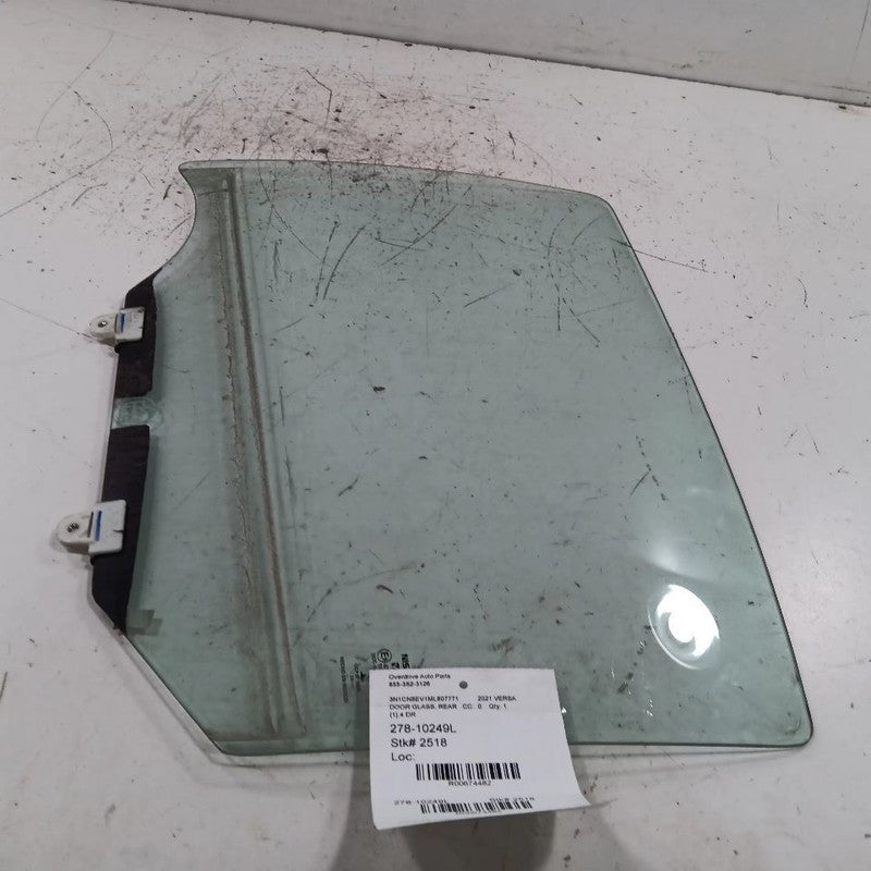 Left Rear Door Window Glass Fits 20-23 Nissan Versa