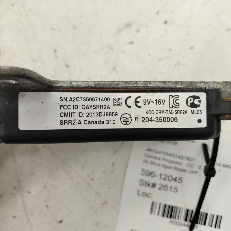 Radar Unit Blind Spot Alert Fits 14-16 Mazda 3