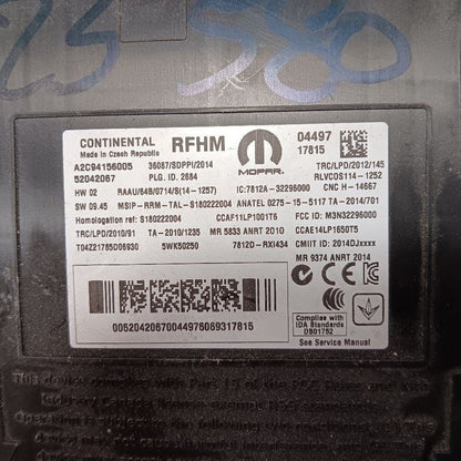 FIAT 500 Tire Pressure Control Module {52042067} 2017 2016 OEM