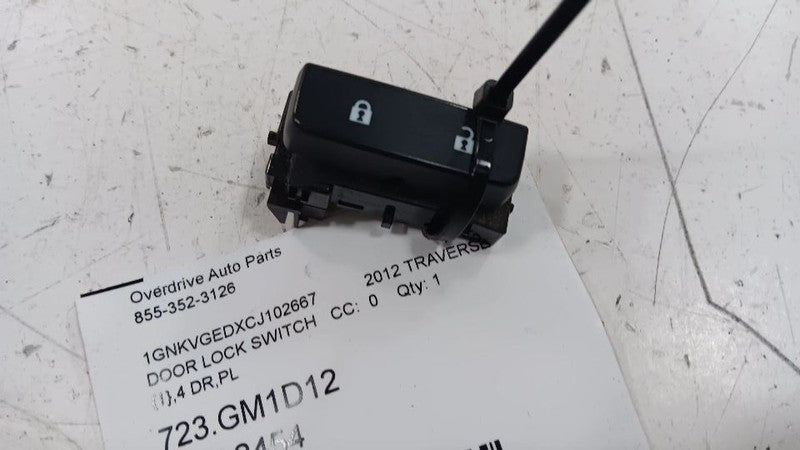 Chevy Traverse Power Door Lock Switch  2010 2011 2012 2013 OEM
