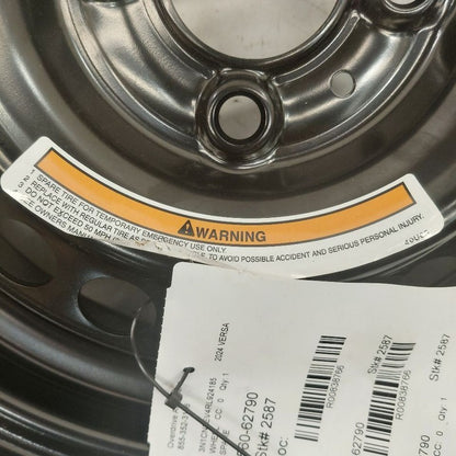 Wheel 15x4 Compact Spare Rim and Tire Fits 18-24 Nissan Kicks OEM