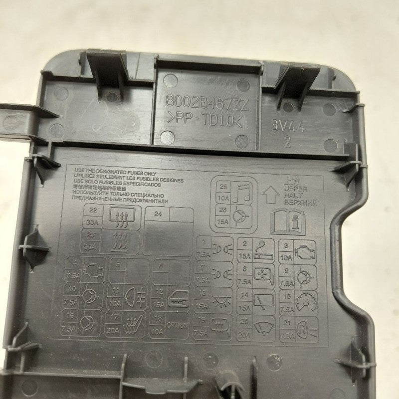 Mitsubishi Mirage Fuse Box Cover 2024 2023 2022 2021