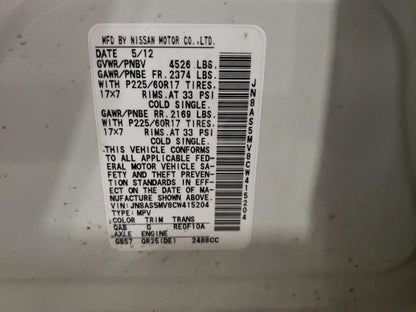 Nissan Rogue Door Harness Wire Wiring Left Rear 2012 2013 2014 2015