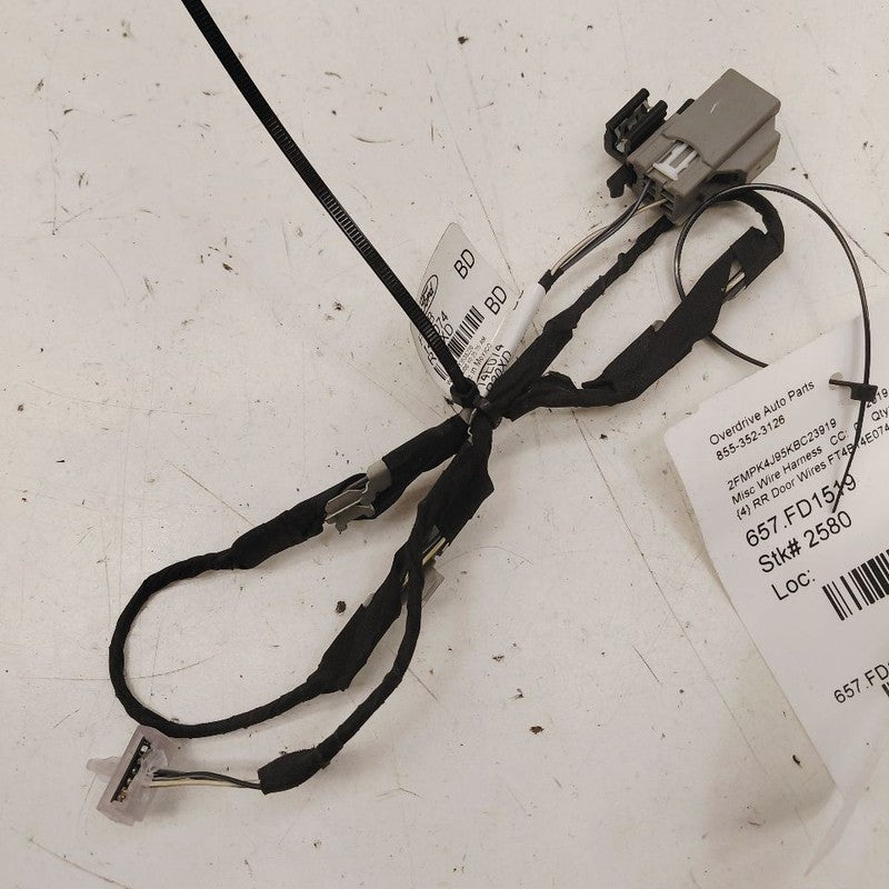 Ford Edge Passenger Right Rear Door Wires {FT4B14E074} 2019 2020 2021 