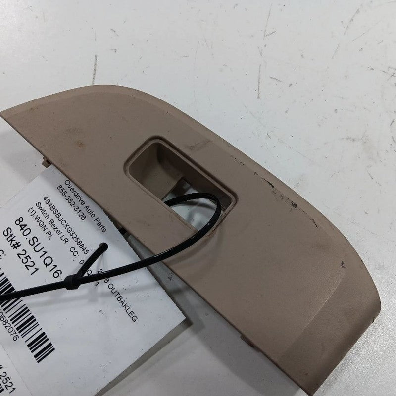 Subaru Outback Legacy Window Switch Bezel Left Rear 2018 2017 2016 201