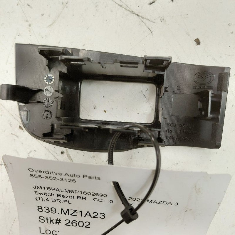 Mazda 3 Window Switch Bezel Trim Right Rear  2023 2022 2021