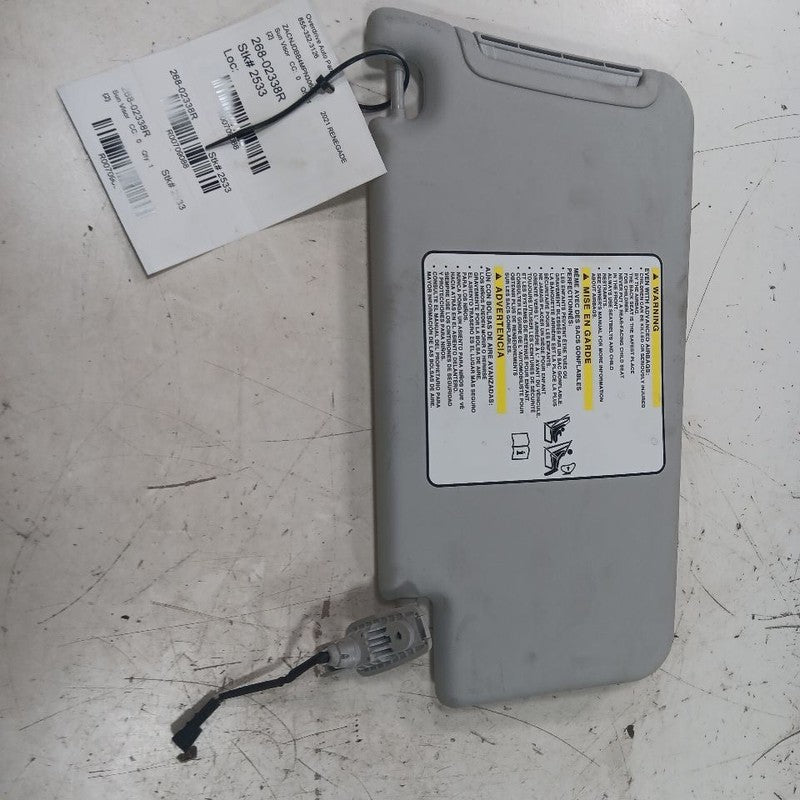 Passenger Right Sun Visor Without Sunroof Fits 15-23 RENEGADE