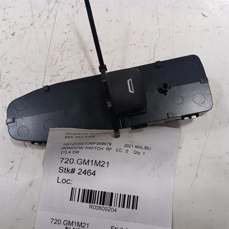 Chevy Malibu Power Window Switch Right Passenger Front  2019 2020 2021 2022 2023