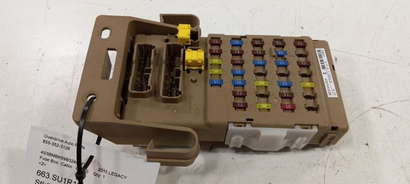 Subaru Legacy Cabin Fuse Box Interior Inner Under Dash 2010 2011 2012 