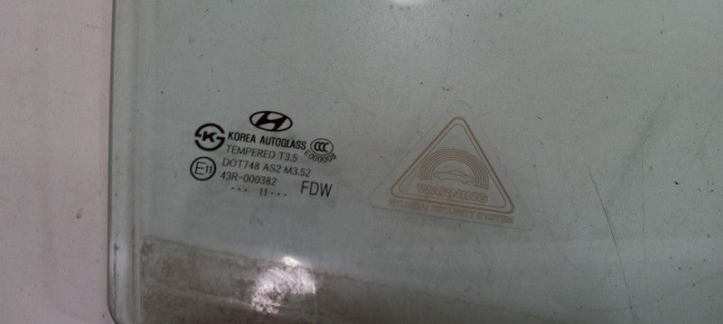 824212L210 Passenger Right Front Door Glass Window Station Wgn Fits 09-12 ELANTRA